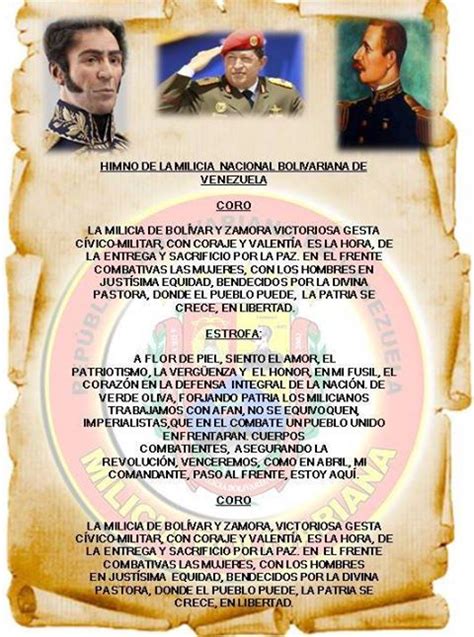 ¡milicia Bolivariana Al Día Himno De La Milicia Bolivariana