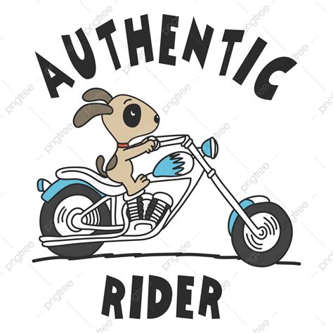 Dog Riding Motorcycle Clipart Graphics