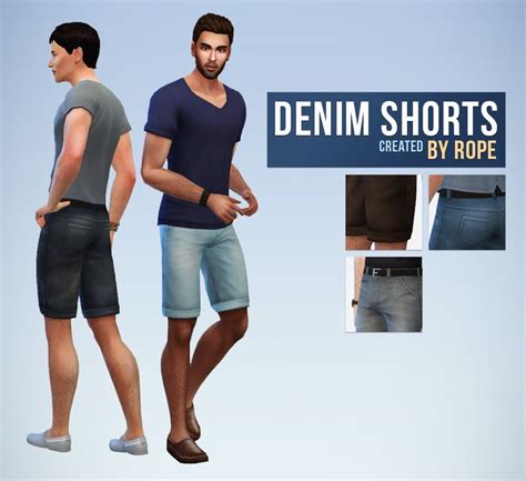 Sims 4 Maxis Match — Simsontherope Denim Shorts For The Sims 4 A