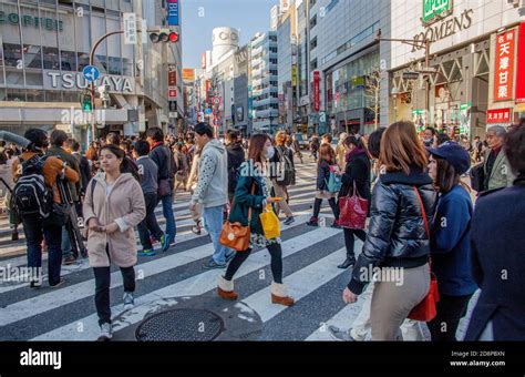 Shibuya Scramble Crossing In Shibuya Tokyo Japan The Worlds