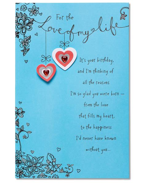 American Greetings Love Of My Life Birthday Card With Glitter