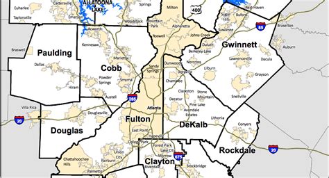 Atlanta Georgia Suburbs Map Map Of West