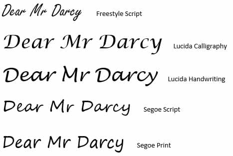 For best search results, use partial words. Making 'handwritten' letters with Word
