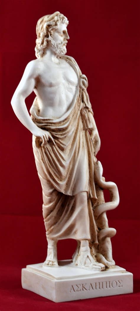 This Is A Unique Marble Cast Statue Of The God Asclepius Asklepios