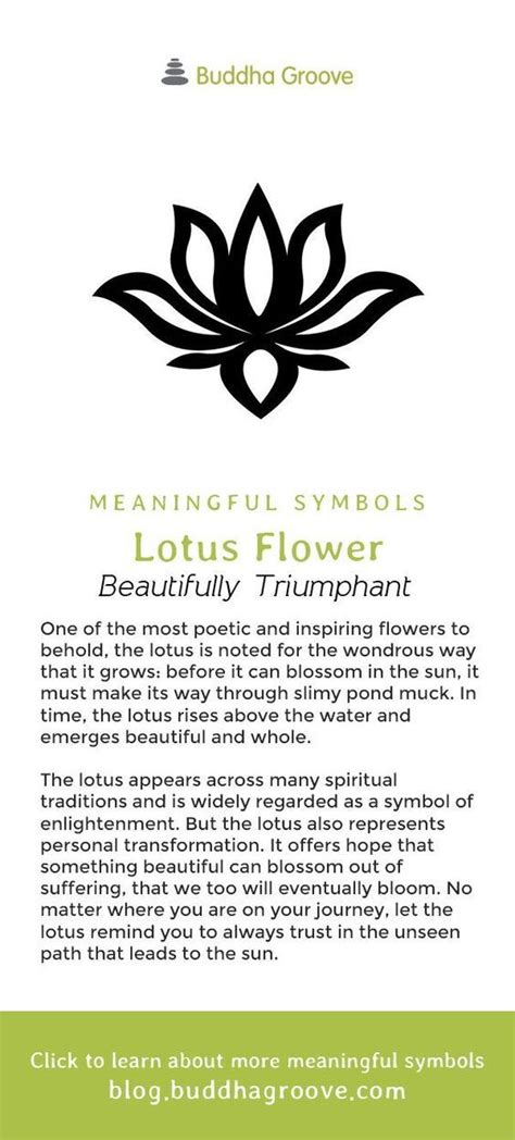 The Meaning Of The Lotus Flower Symbol Flowertattoos Flower Tattoos