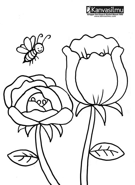 Mewarnai gambar guru untuk anak tk. Mewarnai Gambar Lebah - Kreasi Warna