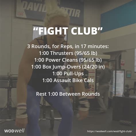 Fight Club Workout Benchmark Wod Wodwell Crossfit Workouts
