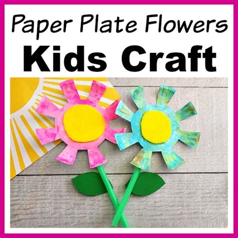 Make several and welcome spring into your home this year with a lovely peony arrangement. Adorable Paper Plate Flowers Kids Craft- Fun Spring Craft ...