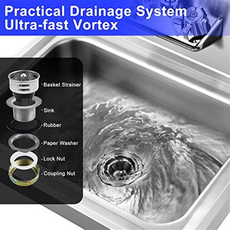 Giantex Stainless Steel Hand Washing Sink Commercial Sink With Faucet