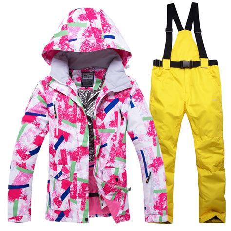 new hot women s ski suit outdoor sports warm windproof waterproof quick drying breathable ski