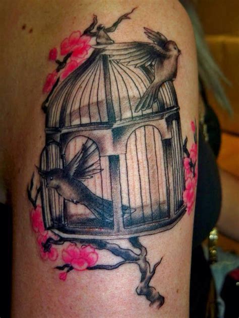 Bird Cage Cage Tattoos Flower Tattoo Arm Sleeve Tattoos