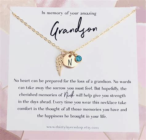 Loss of grandson Gift In memory of grandson Grandson | Etsy