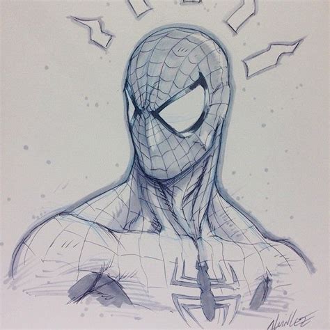 Spider Man Sketch By Alvin Lee Spiderman Drawing Amazing Spiderman