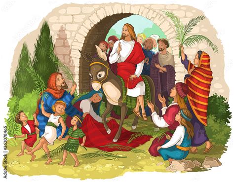 Entry Of Our Lord Into Jerusalem Palm Sunday Jesus Christ Riding A