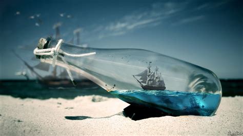 Water Sea Bottles Ships Pirates Of The Caribbean