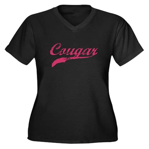 Cougar Womens Plus Size V Neck T Shirt Cougar Shirt Milf Mature Sexy