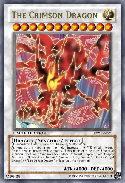 The Crimson Dragon Synchro Monster Yugioh Cards Yugioh Dream Deck