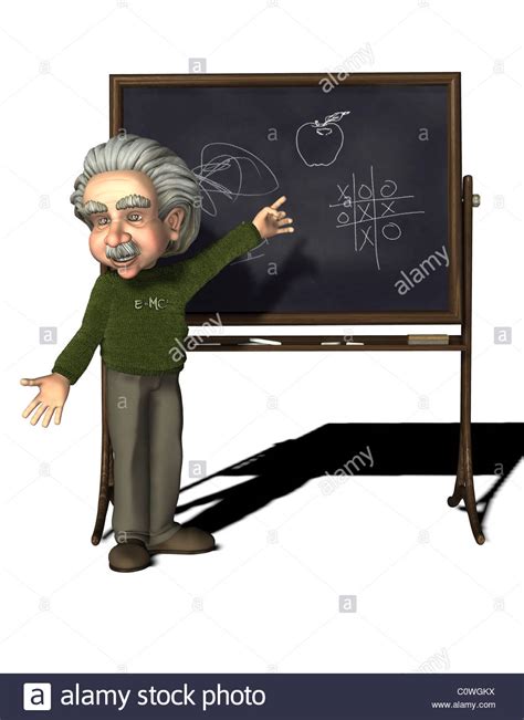 Albert Einstein Physiker 1879 1955 Mit Blackboard Stockfotografie