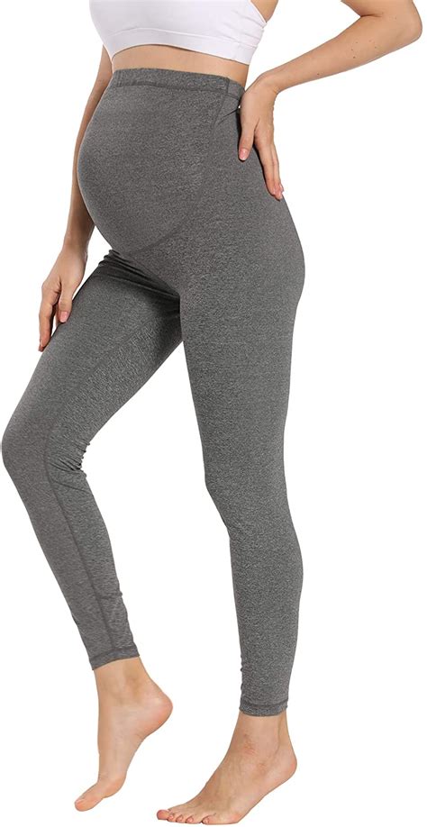 Maternity Foucome Womens Maternity Leggings Over The Belly Pregnancy Active Workout Yoga Tights