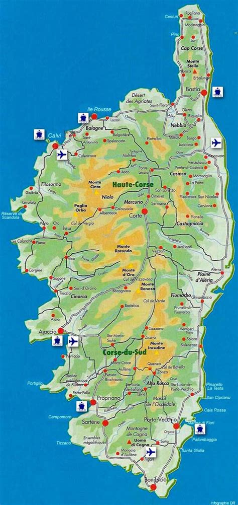 Carte De La Corse Info ≡ Voyage Carte Plan