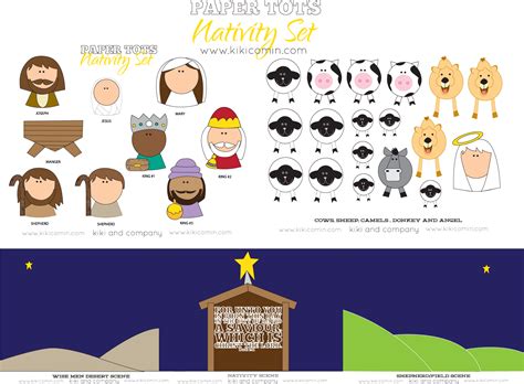 With a voiceover from bob hartman and. Printable Nativity Set - Kiki & Company