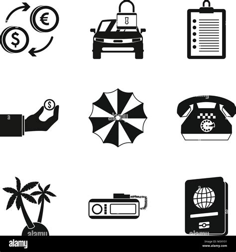 Paying Money Icons Set Simple Style Stock Vector Image And Art Alamy