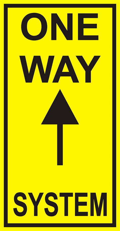 Yellow One Way System Sign Lasting Impressions Signs