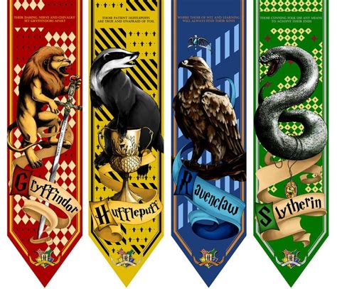 Hogwarts House Banners By AniaArtNL On DeviantArt Harry Potter