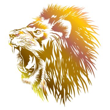 Fierce Roaring Fire Lion Logo In Red Color For Stickers And T Shirts