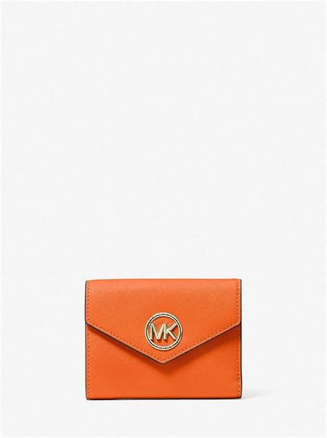 Michael Michael Kors Carmen Medium Saffiano Leather Tri Fold Envelope Wallet Bag