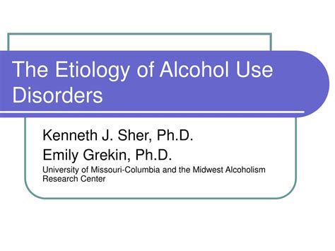 Ppt The Etiology Of Alcohol Use Disorders Powerpoint Presentation