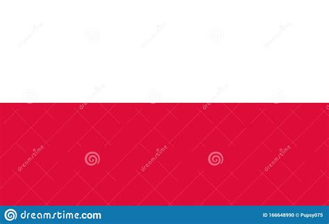 Polnische Flagge Abstrakte Darstellung Des Vector Designs Stock