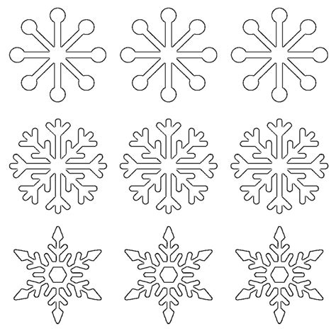 One of my favorite things about christmas is wrapping presents. Free Printable Snowflake Templates - Large & Small Stencil ...