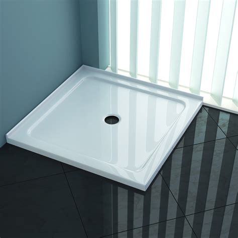 Elegant Showers Square Durable Acrylic Fiberglass Shower Base Tile Over