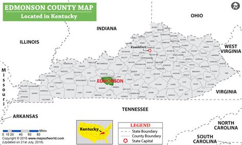 Edmonson County Map Kentucky