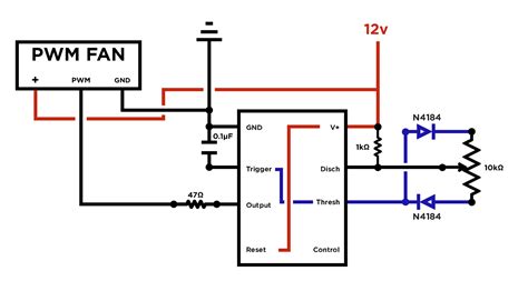 Circuit Design 4 Wire Fan Controlled By Potentiometer And 555 Ic Not