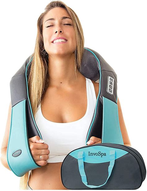 Shiatsu Back Shoulder And Neck Massager With Heat Deep Tissue 3d Kneading Pillow Massager For
