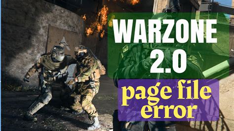 How To Fix Cod Warzone 20 Page File Error Out Of Memory Error