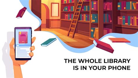 Online Library App For Reading Banner Vector Free Download
