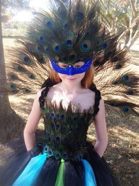 Peacock Costume Feather Dress Flower Girl Feather Tutu Etsy Peacock
