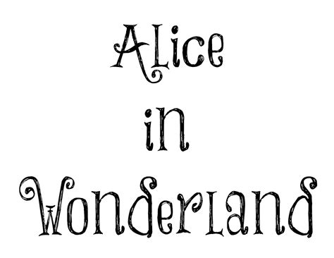 Alice In Wonderland Font Alice In Wonderland Clip Art