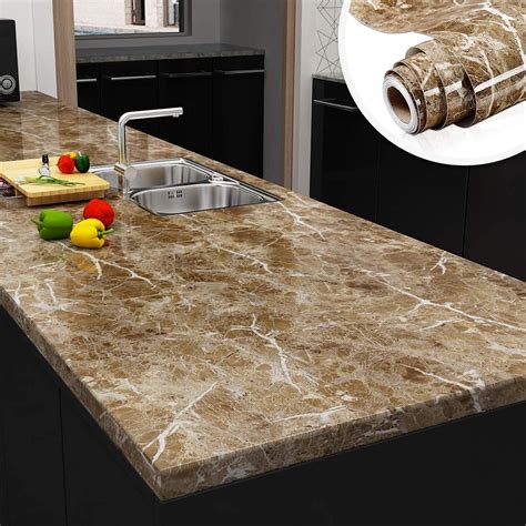 YENHOME Marble Contact Paper 17 7x200 Inches Counter Top Covers Peel