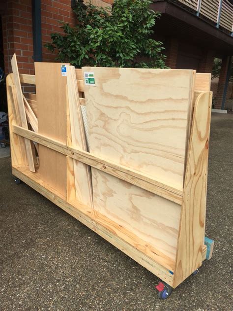 Plywood Sheet Storage Cart Rear Side Plywood Storage Lumber