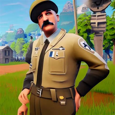 Adolf Hitler As A Fortnite Character Ingame 4 K Stable Diffusion