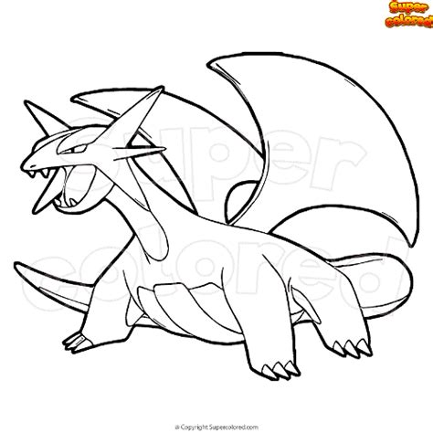 Coloring Page Pokemon Salamence Coloring Home