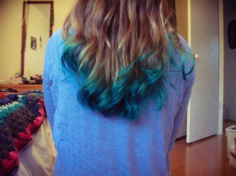 Trends For Turquoise Hair Tips With Brown Hair A Hairy