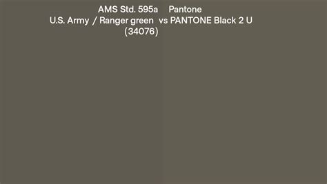 Ams Std 595a Us Army Ranger Green 34076 Vs Pantone Black 2 U