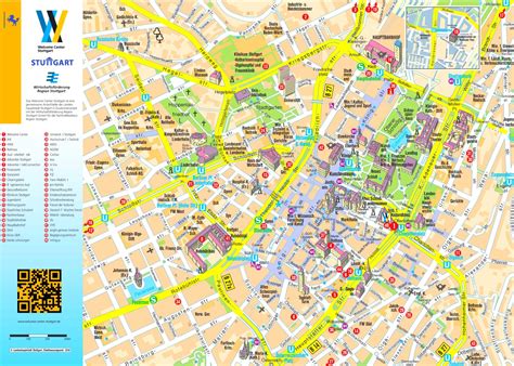 Karte vom flughafen stuttgart (str). Touristischer stadtplan von Stuttgart