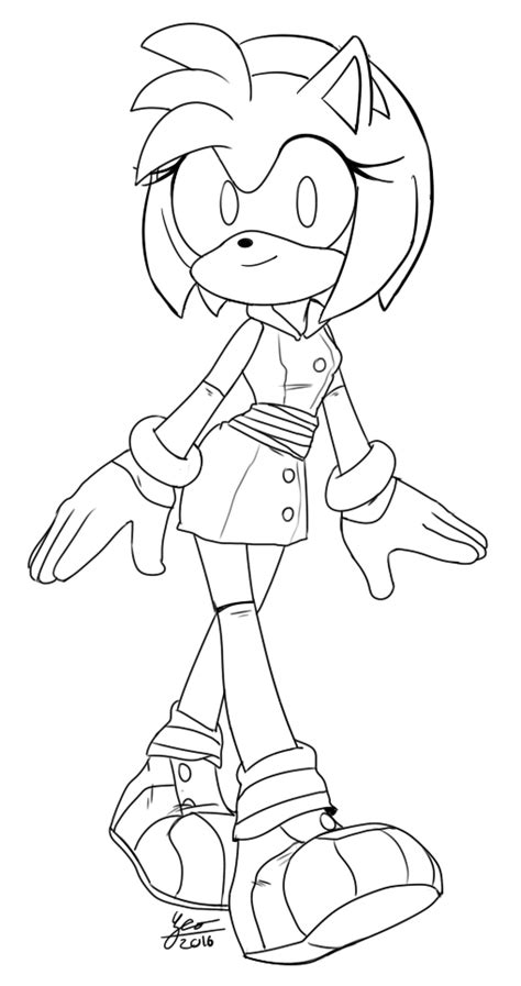 Amy Sonic Coloring Pages Free