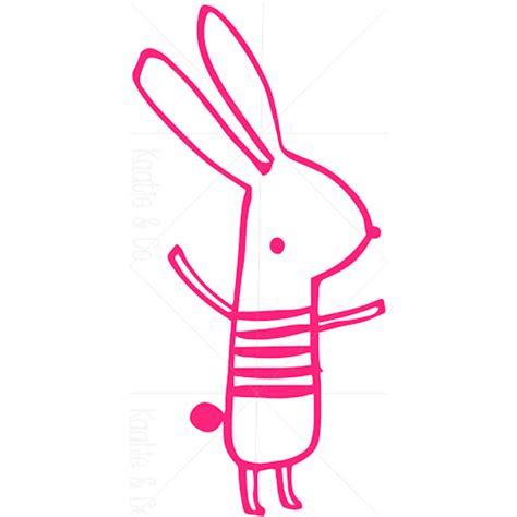 Sticker Bunny Groot Kaatje And Co Handmade Ts